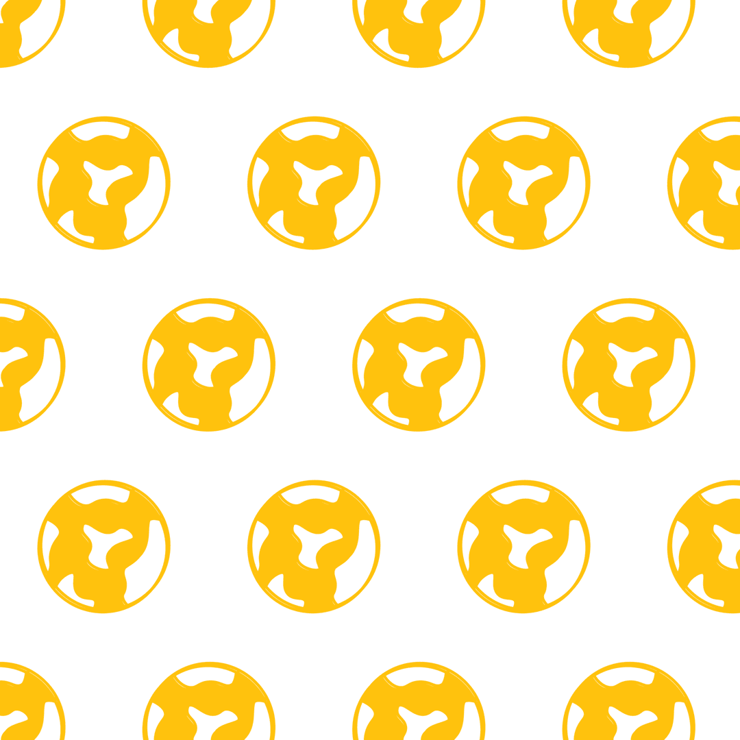 Transparent Yellow Globe Pattern on Black Background