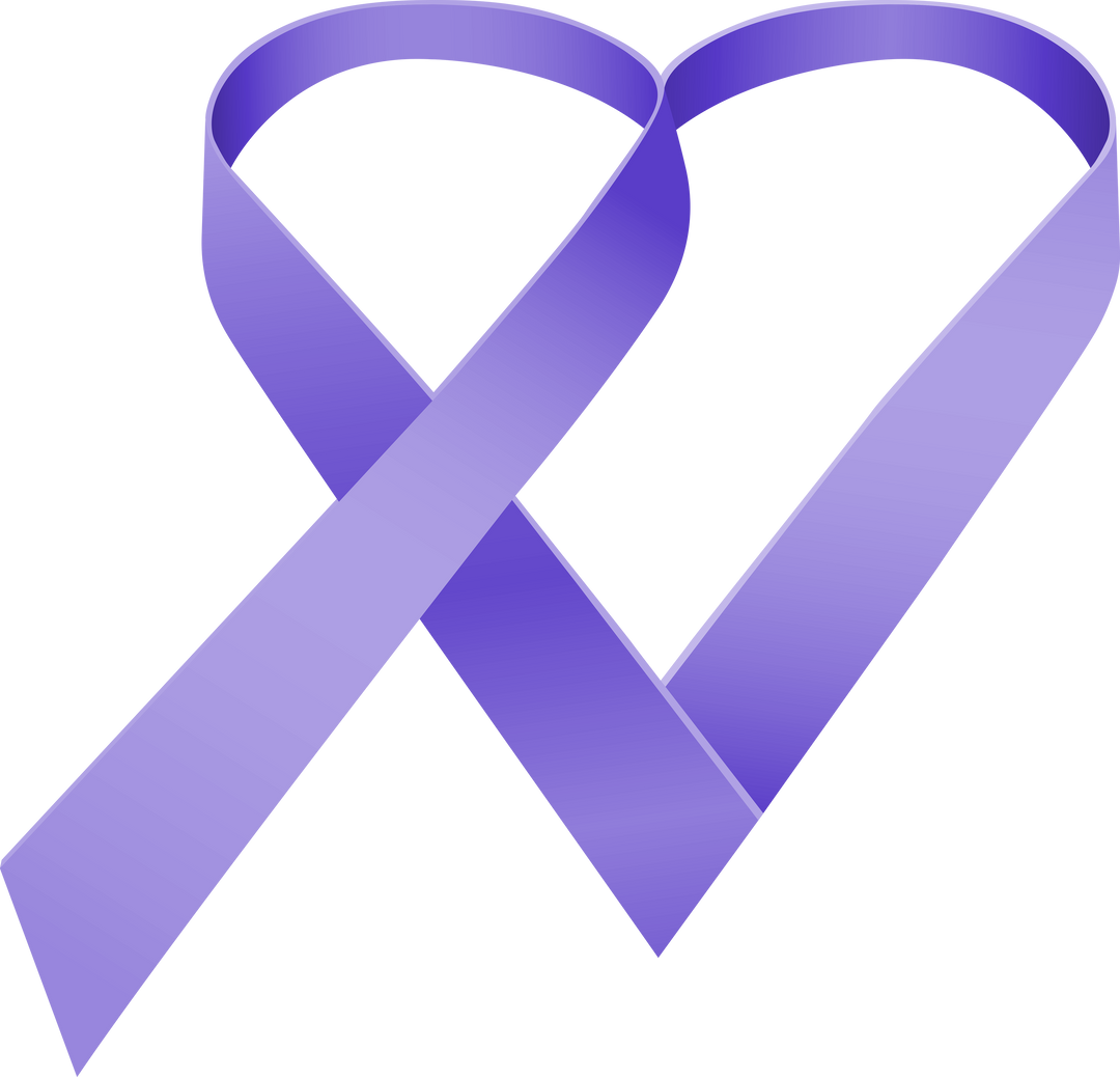 Purple Ribbon Heart Symbol on Transparent Background for Health Support - Download Free Stock Images Pikwizard.com