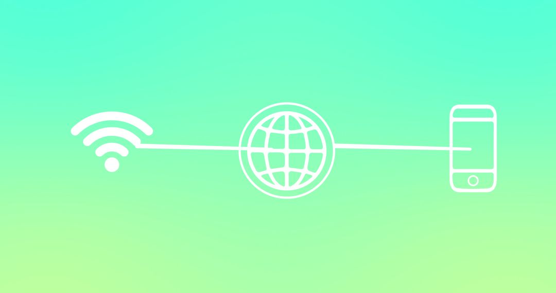 Digital Connectivity Network with Smartphone Icons