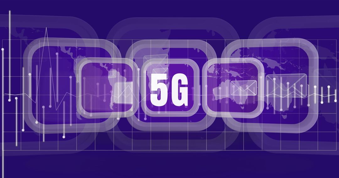 5G Network Digital Connectivity World Map