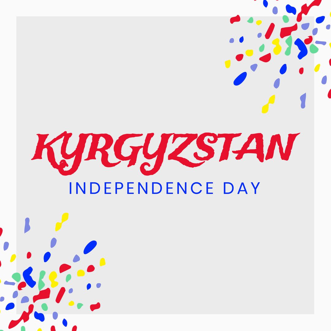 Kyrgyzstan Independence Day Celebration with Colorful Design
