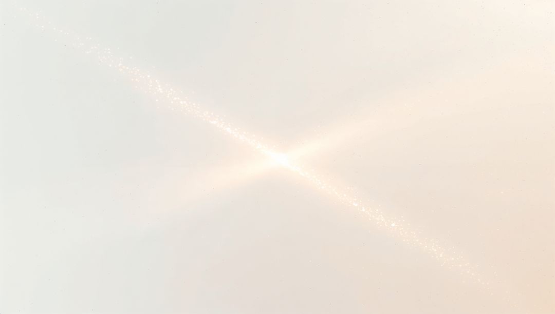 Glowing Crossflare Radiating Sparkling Diagonal Beam Cream Ivory Gradient Light Burst