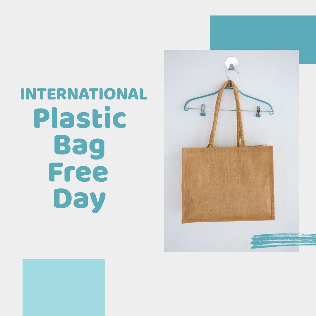 International Plastic Bag Free Day Awareness Concept with Reusable Bag - Download Free Stock Templates Pikwizard.com