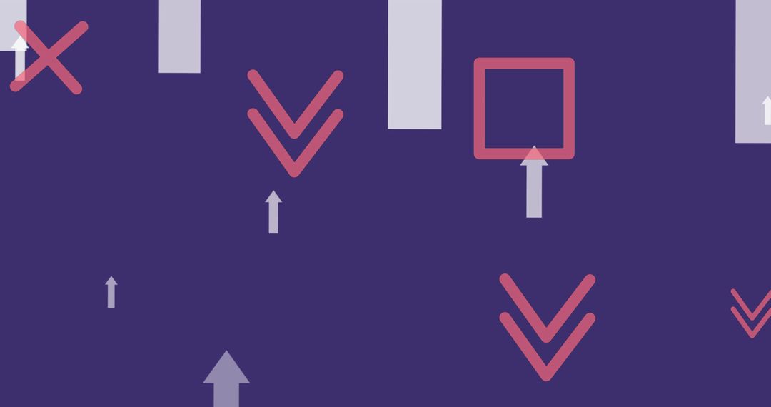 Abstract Digital Interface with Arrows and Shapes