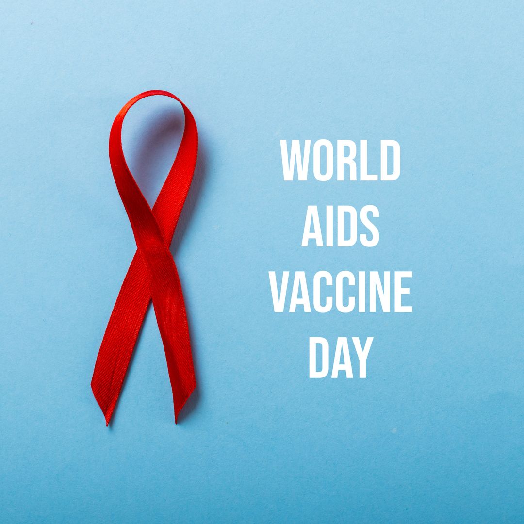 Red Ribbon Symbolizing World AIDS Vaccine Day Awareness