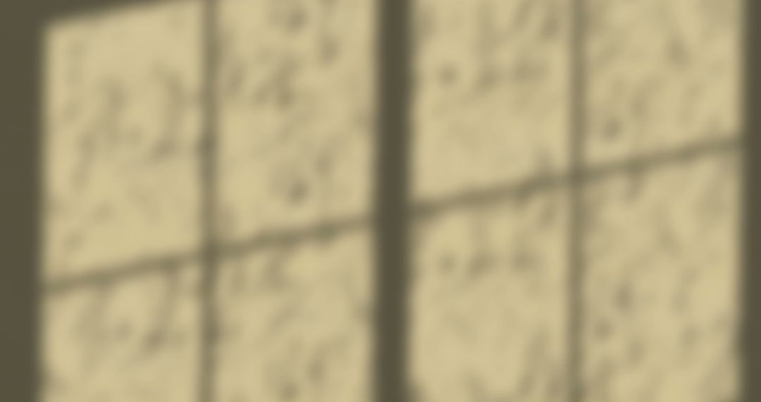 Blurry Window Shadow with Raindrops Over Yellow Background