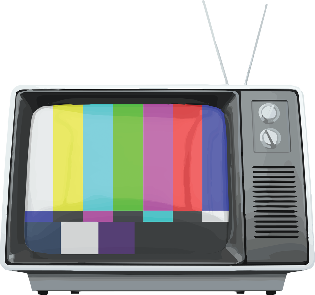 Transparent Retro TV Set with Color Bars Illustration - Download Free Stock Images Pikwizard.com