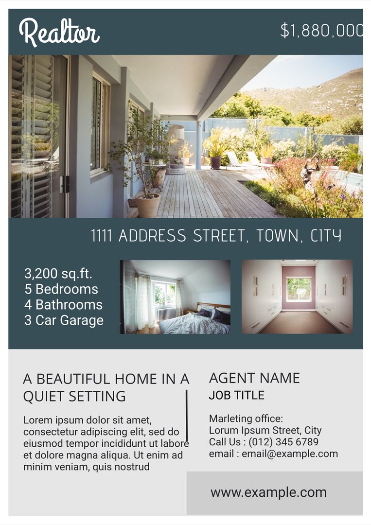 Modern Luxury Home Balcony with Garden View in Tranquil Setting