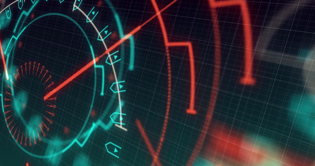 Futuristic Digital Interface with Data Scanning Visualization