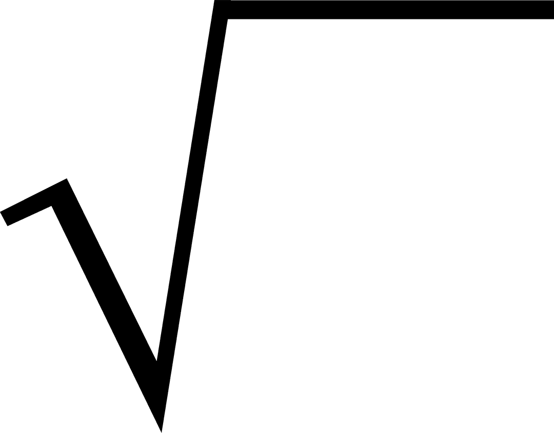 Transparent Square Root Symbol Vector Design