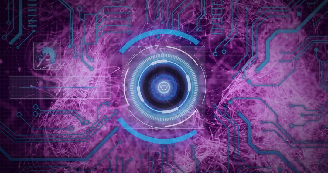 Futuristic Digital Interface in Matrix-Inspired Design