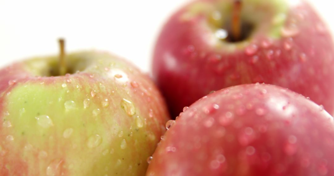 Close-up of Fresh Red Apples with Water Droplets - Free Images, Stock Photos and Pictures on Pikwizard.com