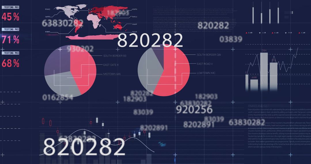 Financial Data Processing and Analysis on Dark Background