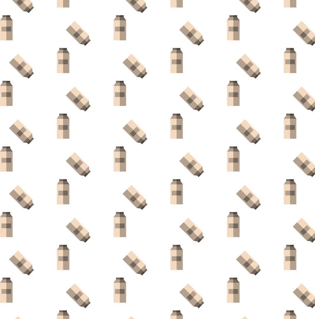 Colorful Bottle Pattern Design on Transparent Background