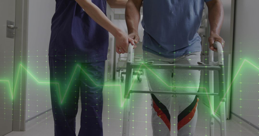 Healthcare Concept with Vital Signs and Physiotherapy