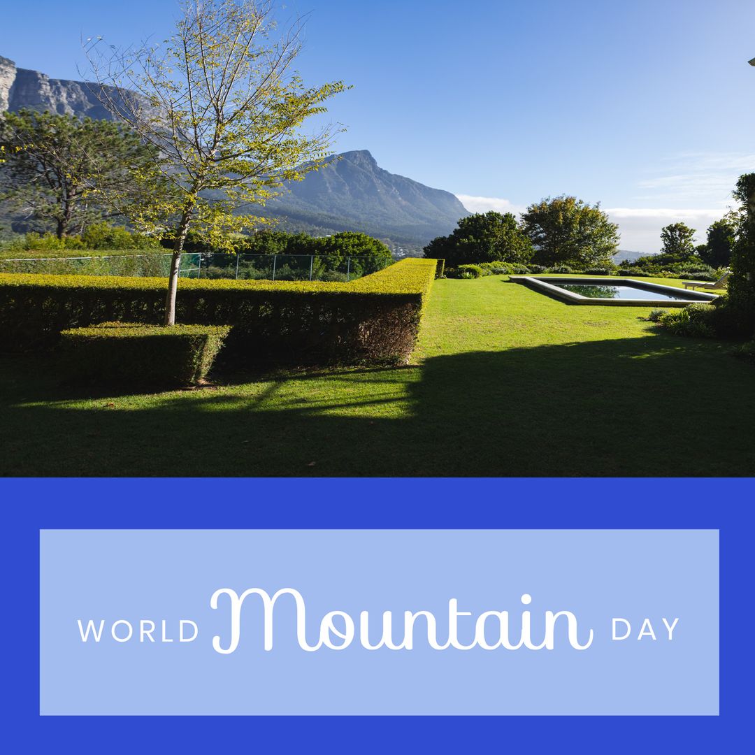 Celebrating World Mountain Day in Scenic Landscape Garden
