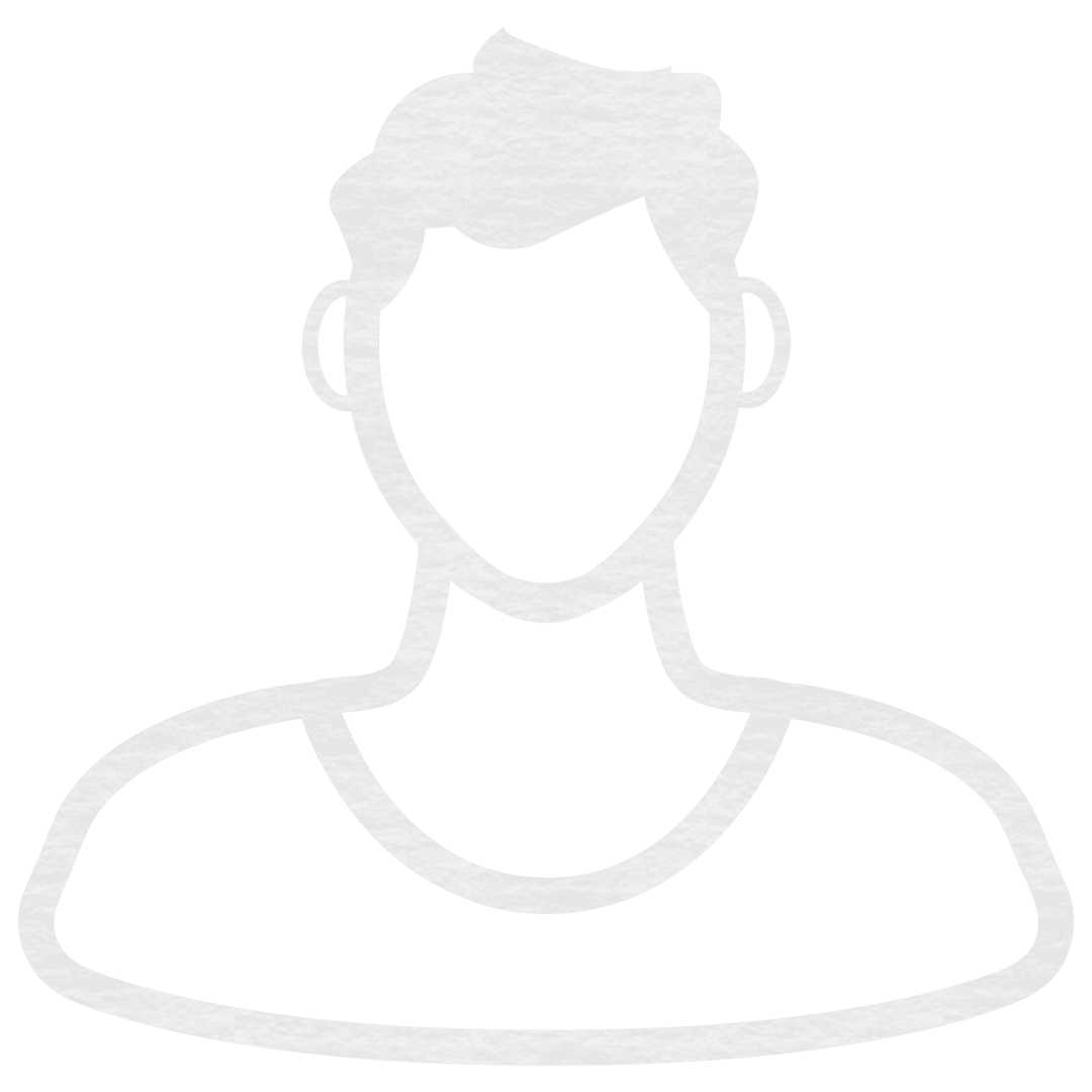 Transparent Male Avatar Silhouette on Clear Background
