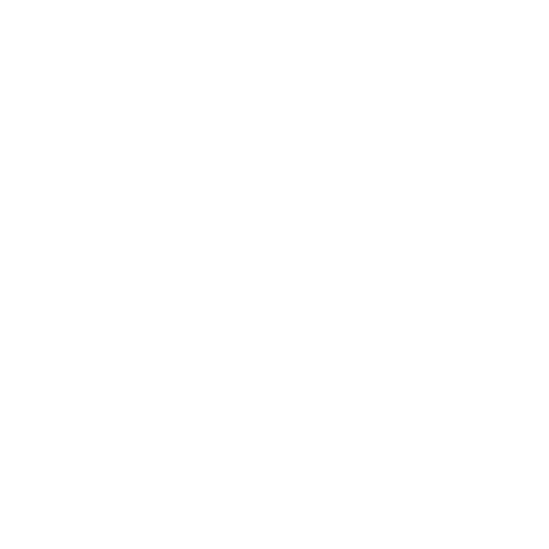 Abstract White Geometric Shape Pattern on Transparent Background