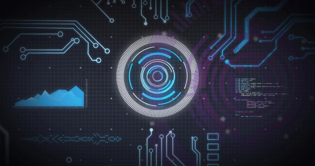 technological interface with data visualization graphics - Free Images, Stock Photos and Pictures on Pikwizard.com