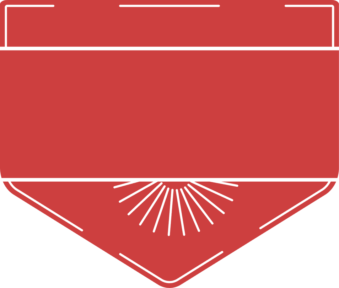 Minimalistic Blank Red Sign on Transparent Background for Custom Designs