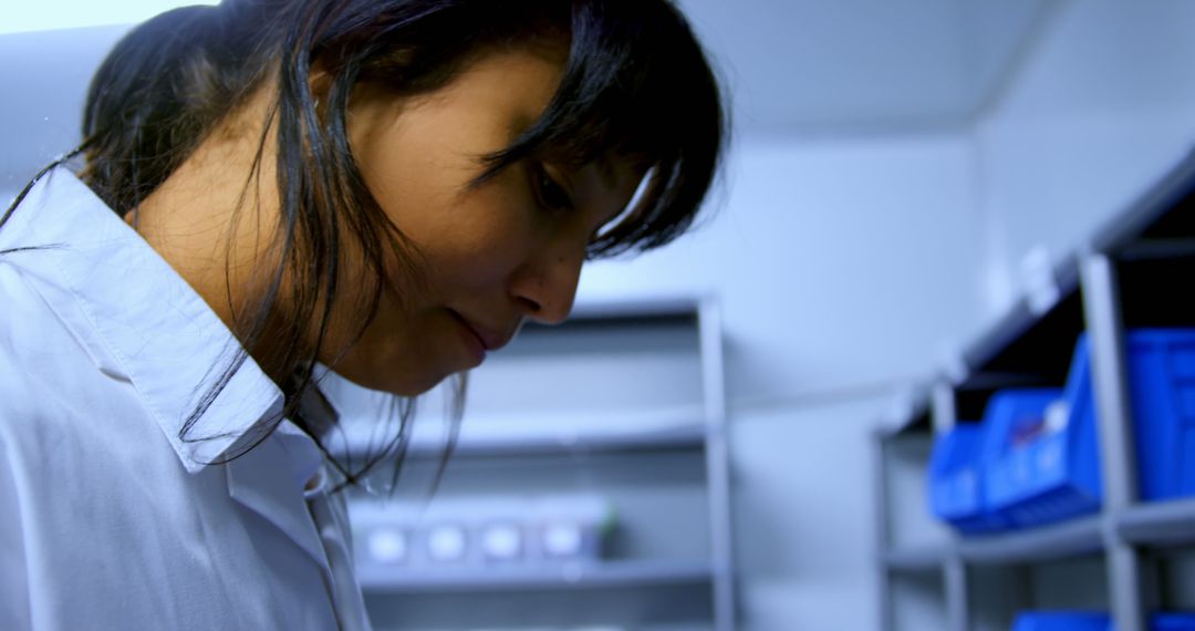 Female Scientist Working in Blood Laboratory - Free Images, Stock Photos and Pictures on Pikwizard.com