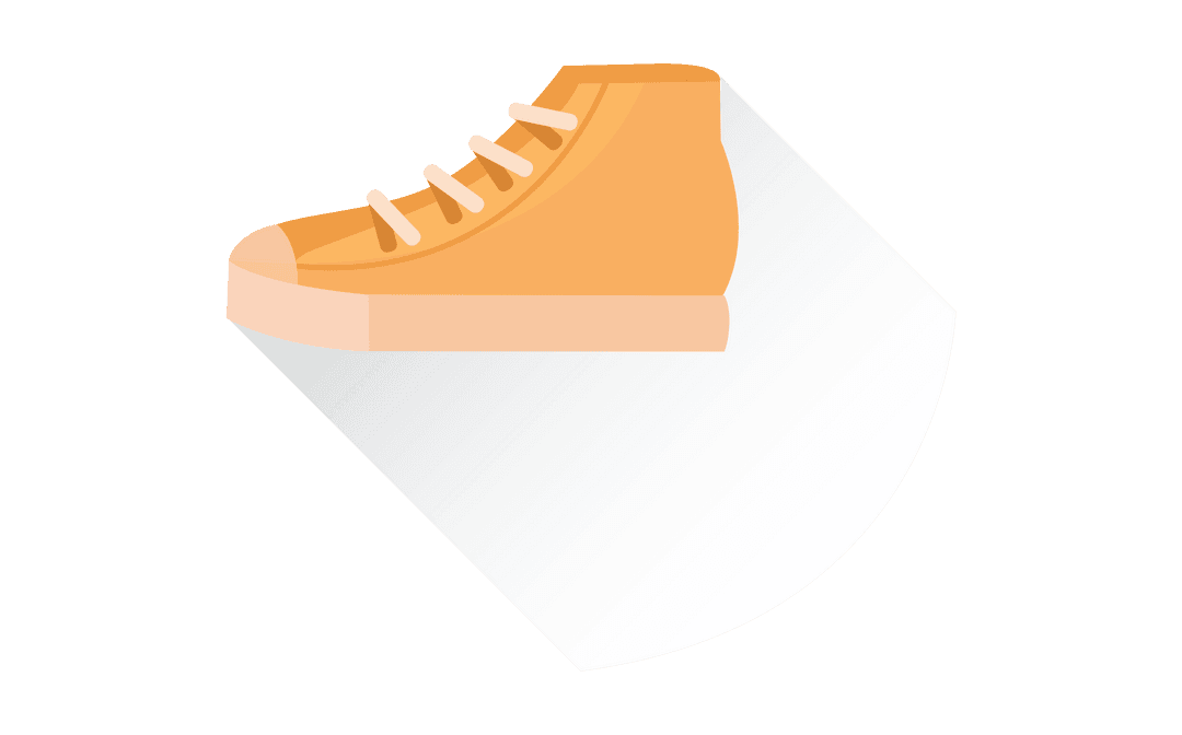 Orange Baseball Boot Illustration on Transparent Background