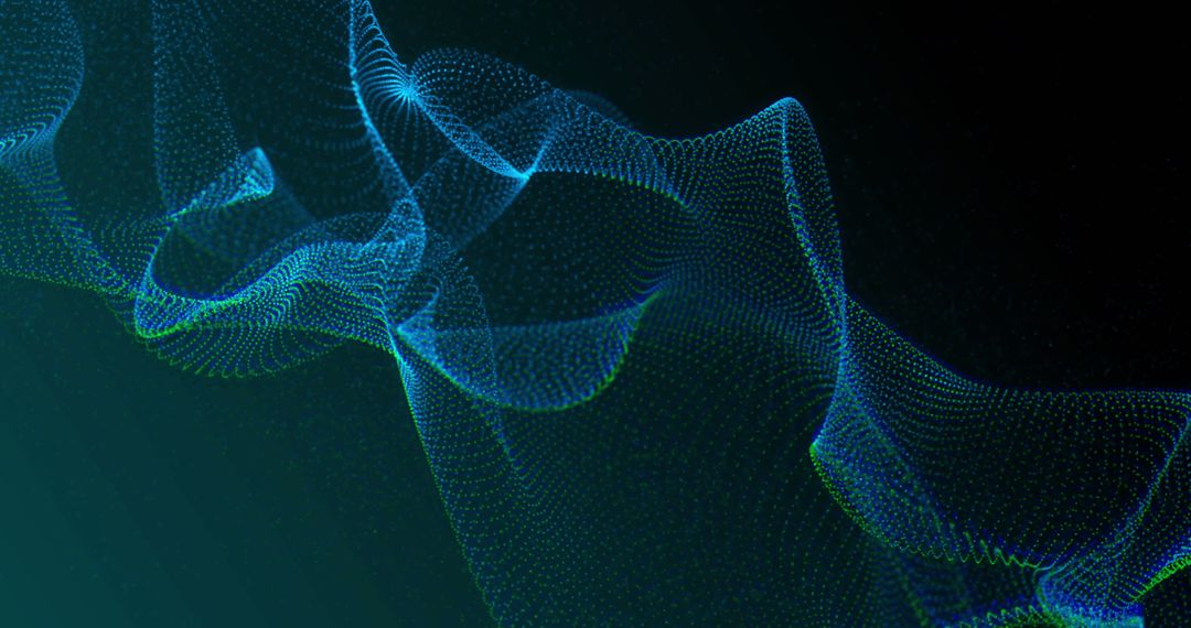 Abstract Blue Digital Mesh on Gradient Background