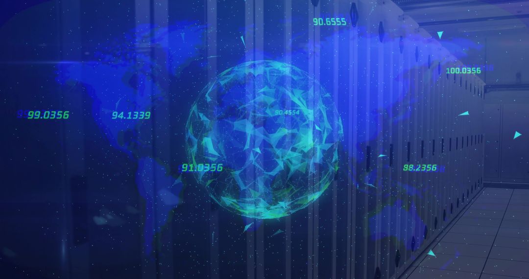Futuristic Holographic Globe Integrating with Data Center Environment