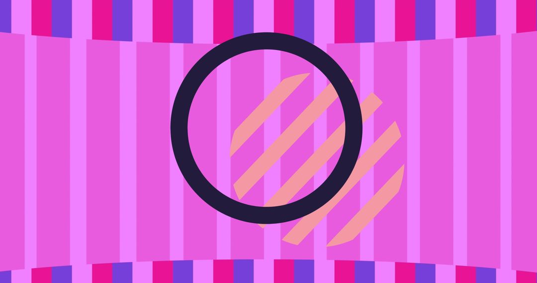 Modern Abstract Shapes on Striped Background Design