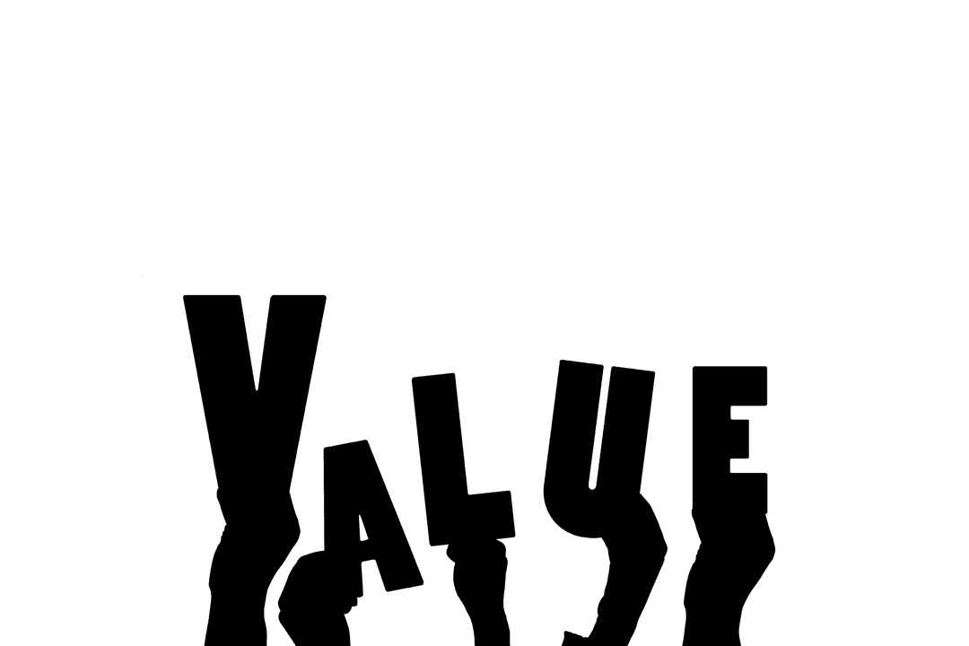 Transparent Hands Holding Value Concept Text