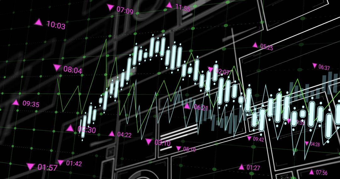 Abstract Digital Data Flow Chart with Technology Background