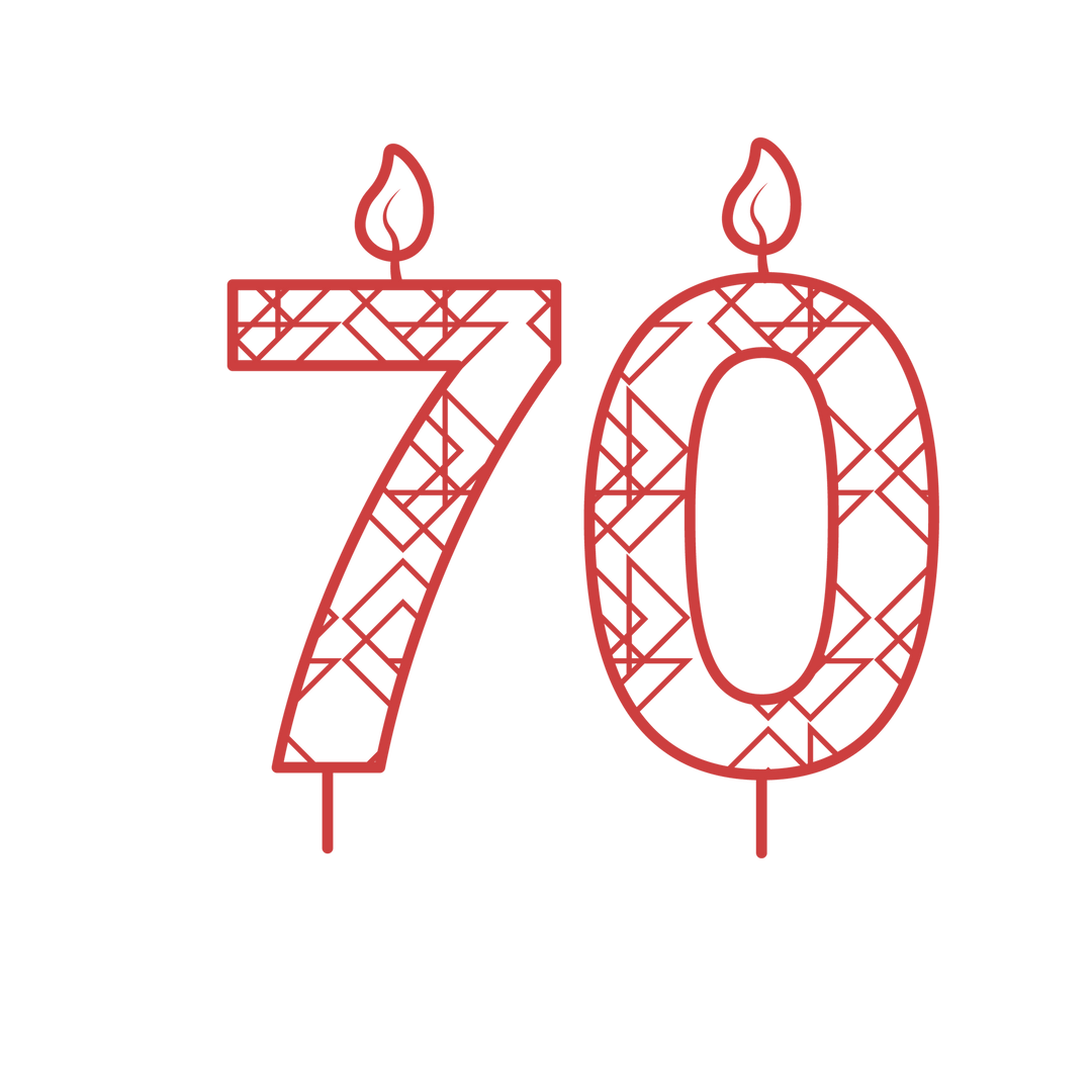 Red Patterned 70th Birthday Candle Illustration Transparent Background - Download Free Stock Images Pikwizard.com