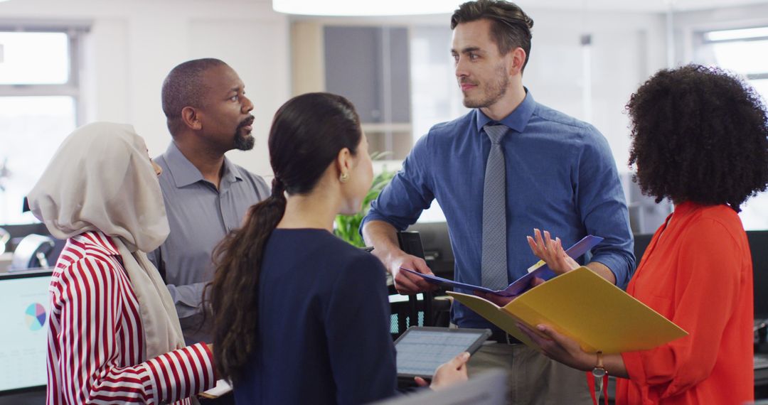 Diverse Business Team Collaborating in Office