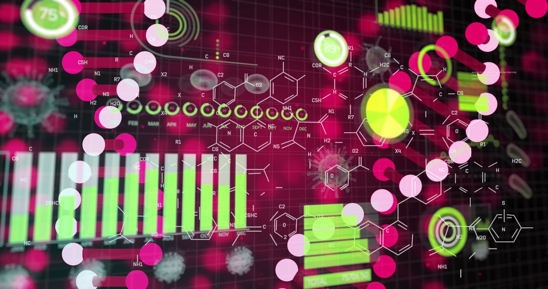 Digital Infographic with COVID Cells and Data Integrations