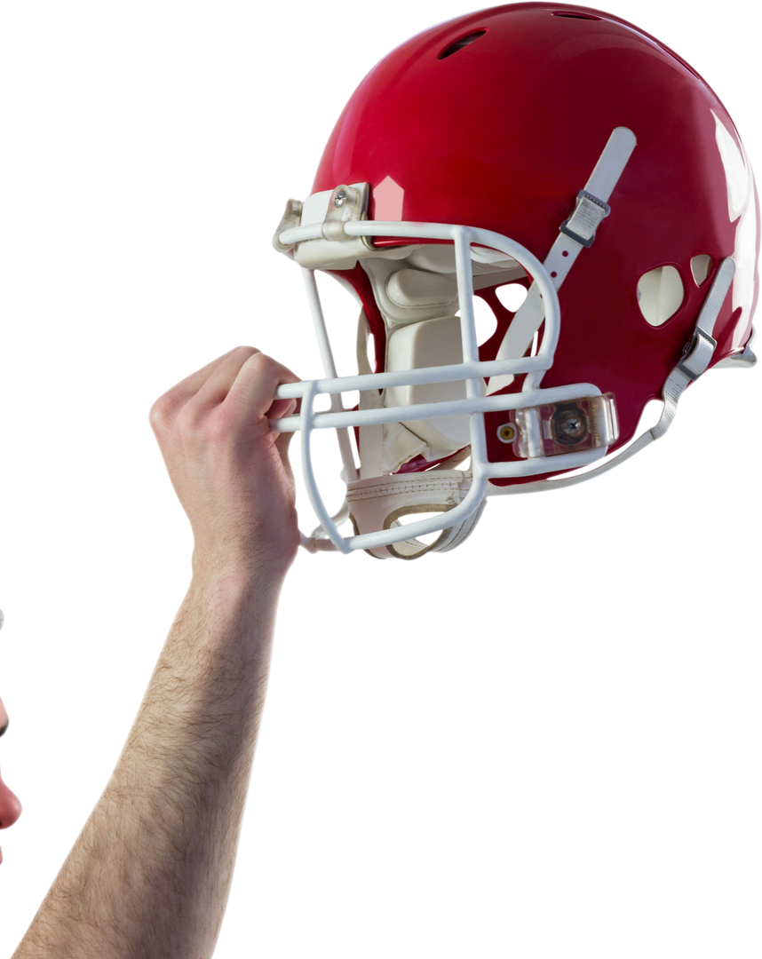 Transparent Hand Holding Red Sports Helmet - Download Free Stock Images Pikwizard.com