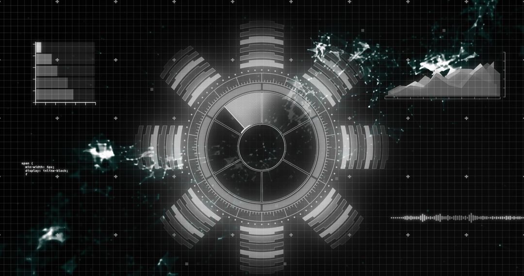 Futuristic Digital Scanner with Data Visualization