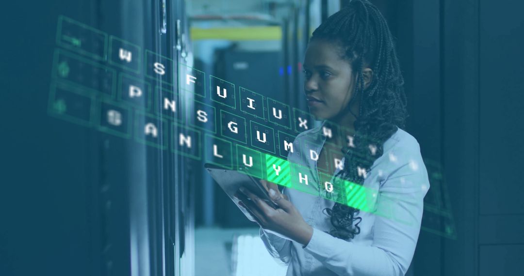 Network Engineer Using AR Interface in Modern Data Center