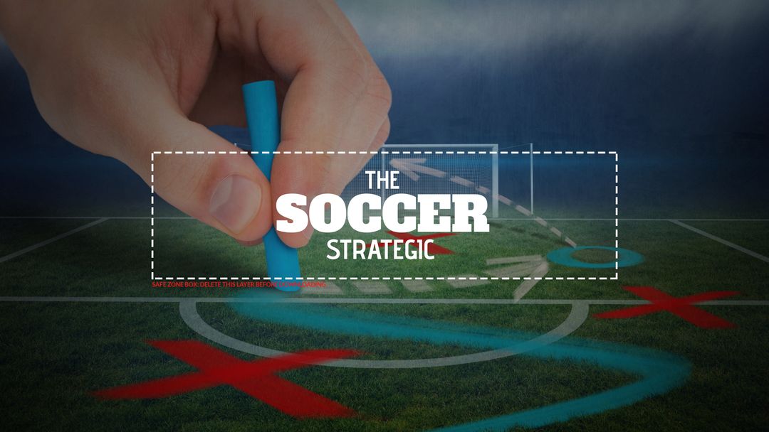 Soccer Strategy Concept Illustration with Planning Diagrams