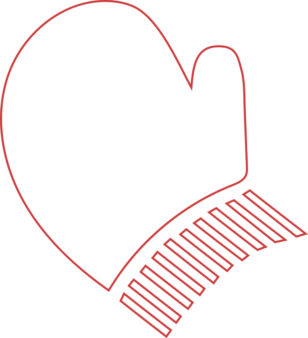 Red Glove Pattern on Transparent Background for Creative Design