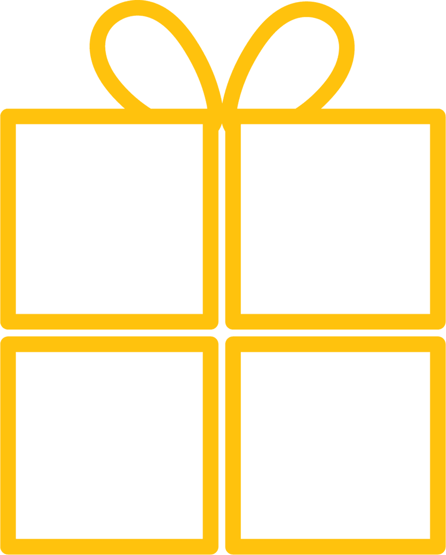 Yellow Gift Box Transparent Background for Holiday Design Projects