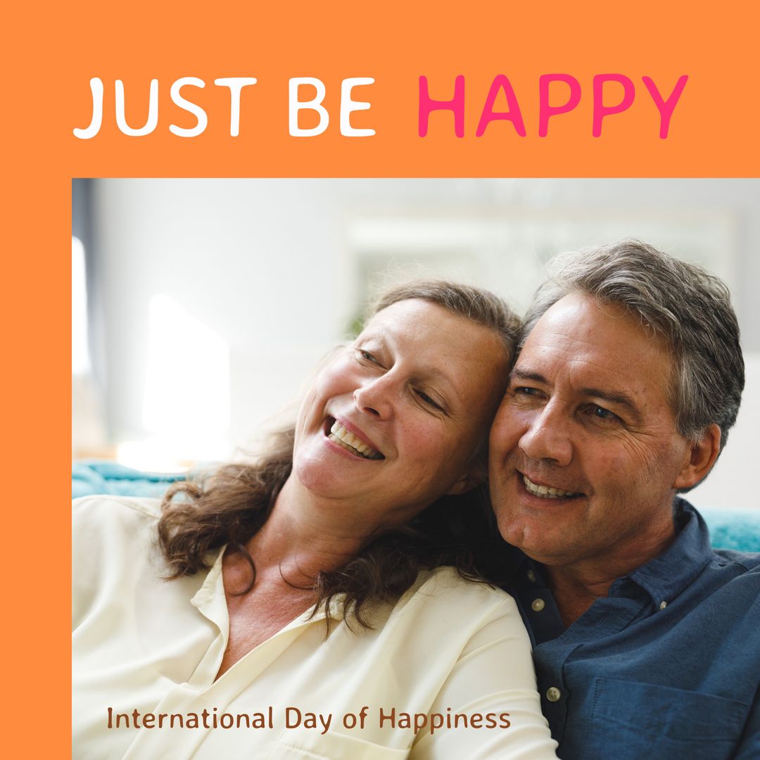 Smiling Couple Celebrating International Day of Happiness