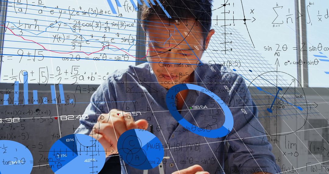 Architect Analyzing Mathematical Data for Financial Project