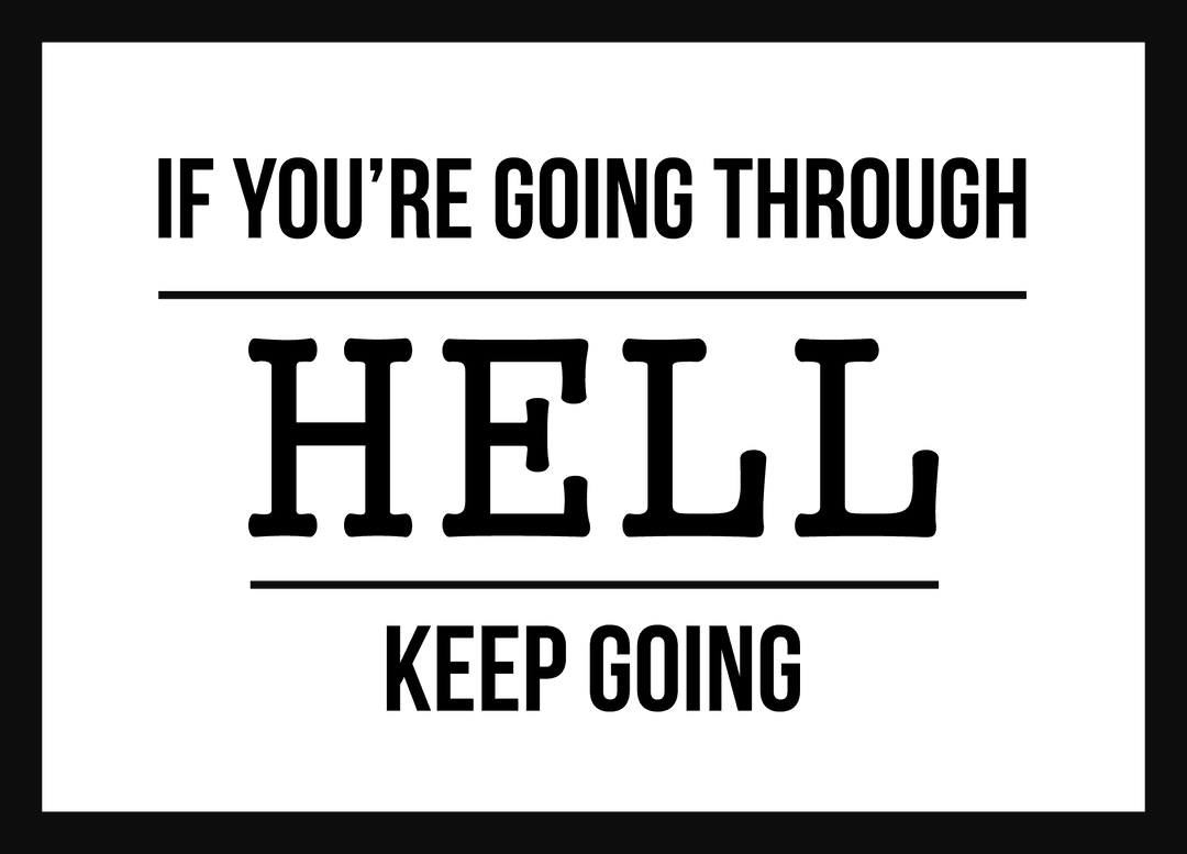 Motivational Quote: Keep Going on Transparent Background