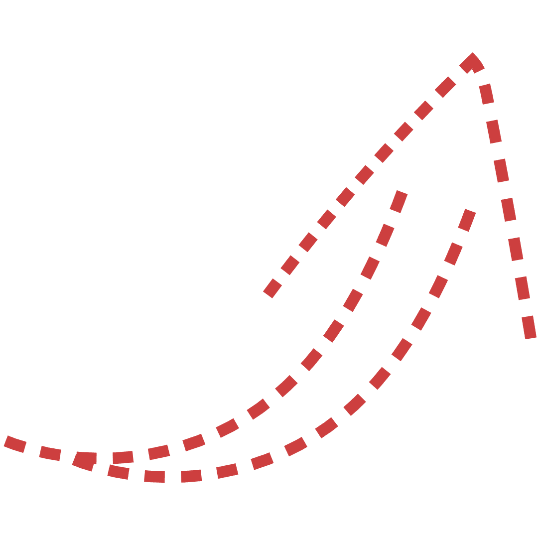 Ascending Red Curved Arrow Illustration on Transparent Background