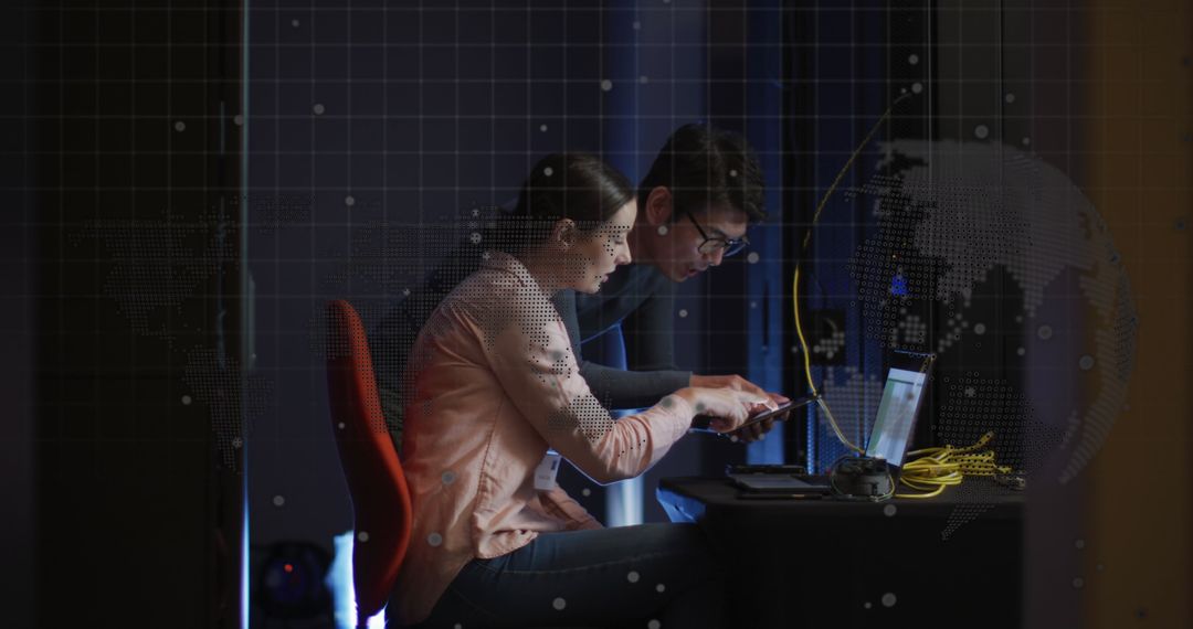 Collaborative Work in Modern Server Room with Global Data Overlay