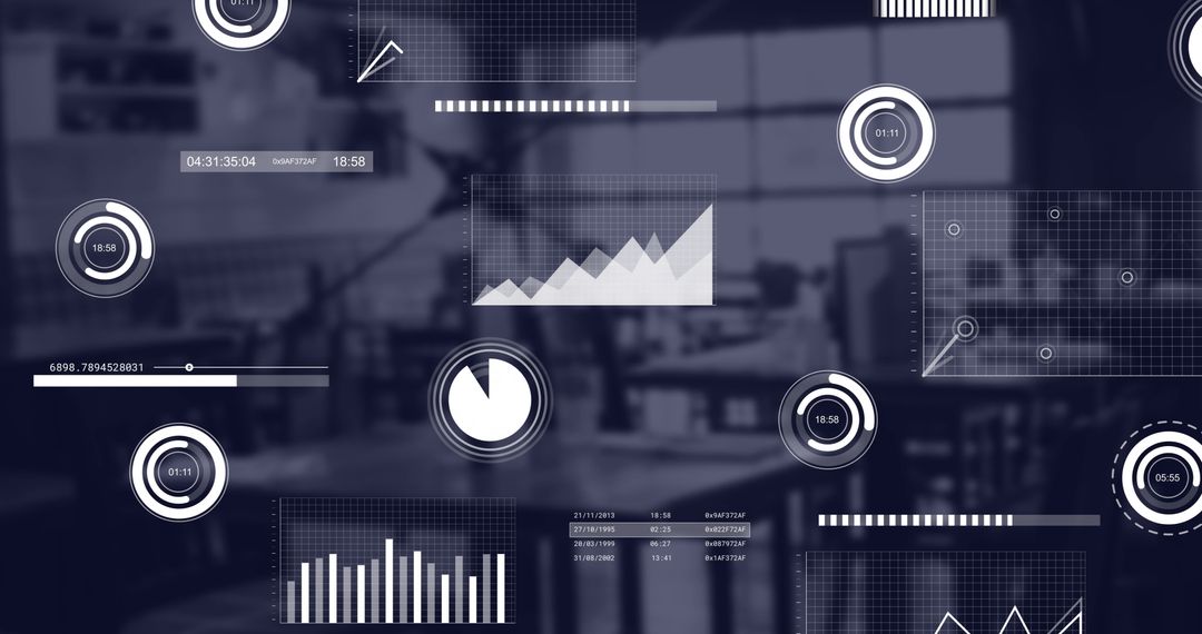 Digital Data Processing Overlay in Modern Office