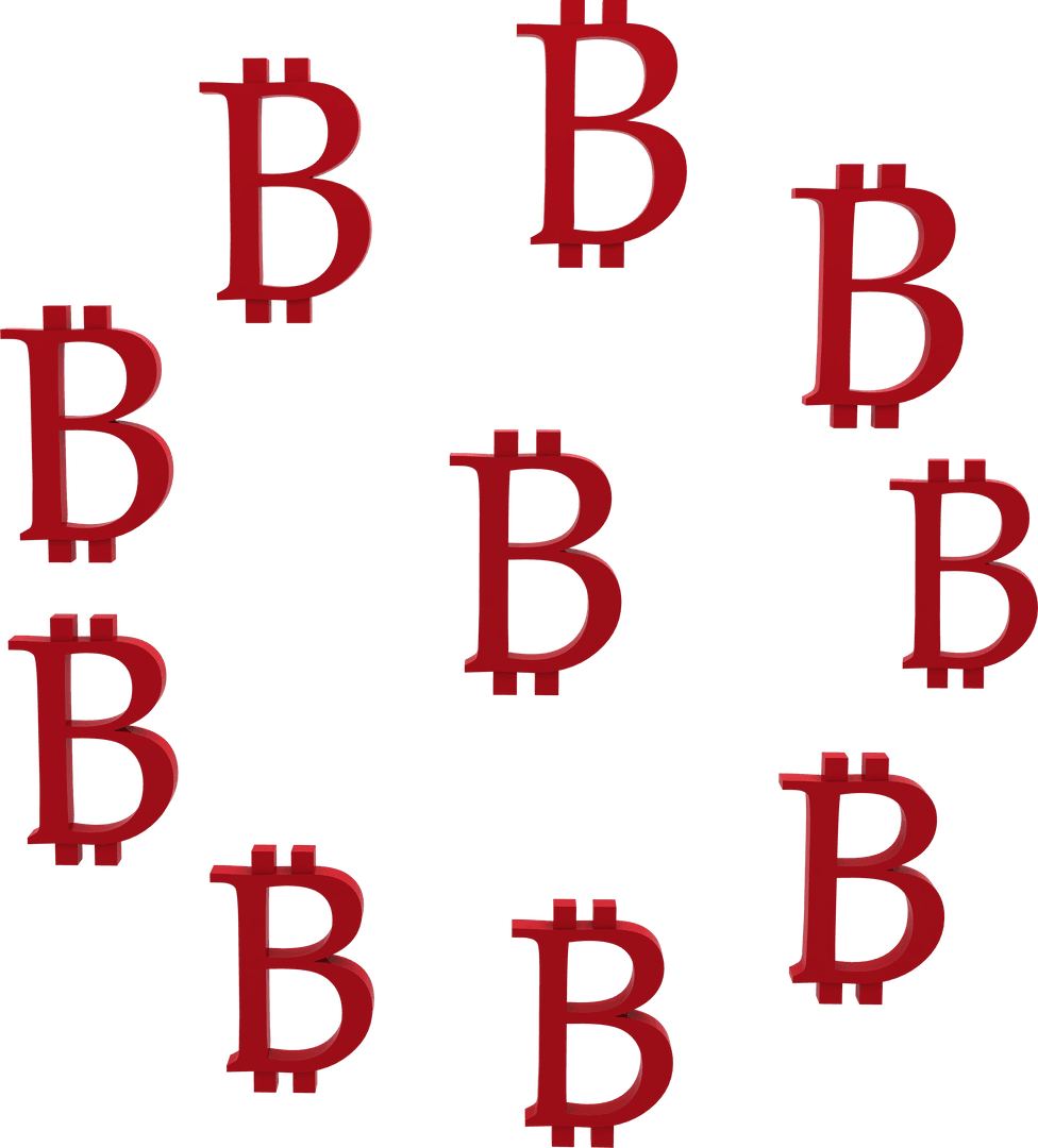 red bitcoin symbols forming transparent circular pattern - Download Free Stock Images Pikwizard.com