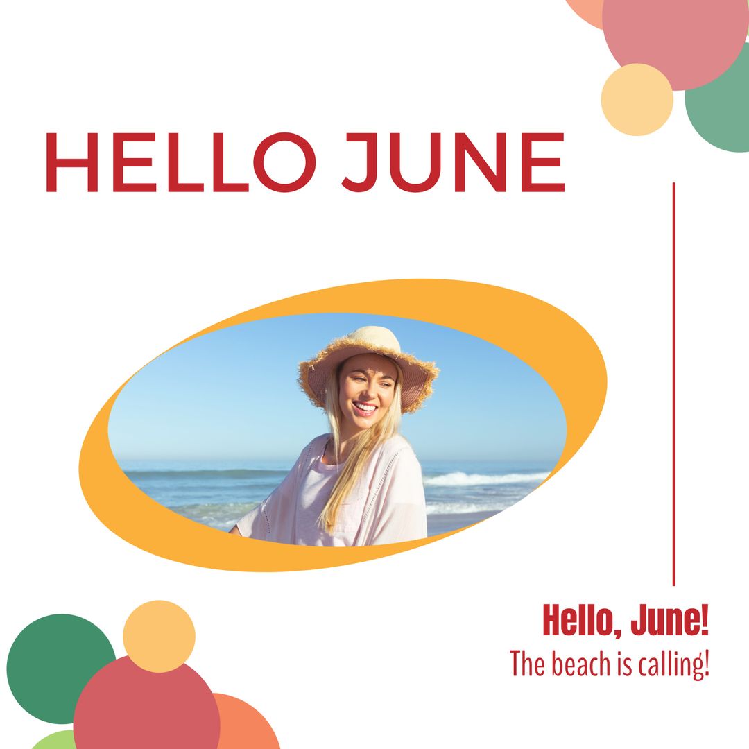 Welcoming June with a Beach Vibe and Cheerful Expression