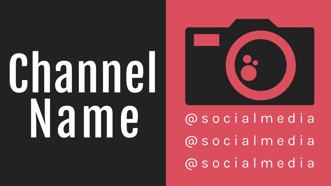 Digital Media Channel Promotion Banner with Social Media Handles - Download Free Stock Templates Pikwizard.com