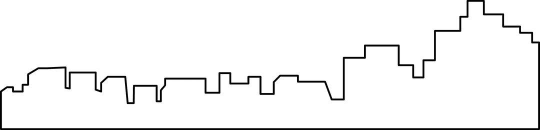 Digital Cityscape Illustration with Transparent Background